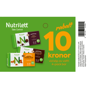 Nutrilett 4pk BARS K-Block 10kr, 10st/ Bunt