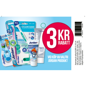 Jordan Rabattkupong valfri 3 kr 10 block/ bunt