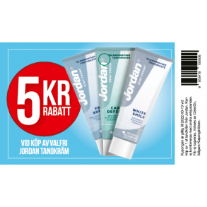 Jordan Tandkrm Rabattkupong 5 kr 10 block/ bunt