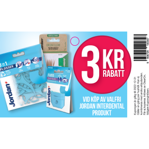 Jordan Interdental Rabattkupong 3 kr 10 block/ bunt
